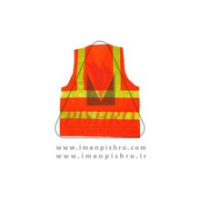 جلیقه ترافیکی چینی چهار خط رنگ نارنجی