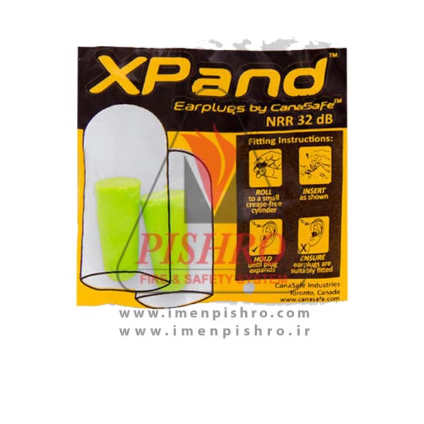 صداگیر اسفنجی بدون بند CANASAFE مدل XPAND رنگ سبز