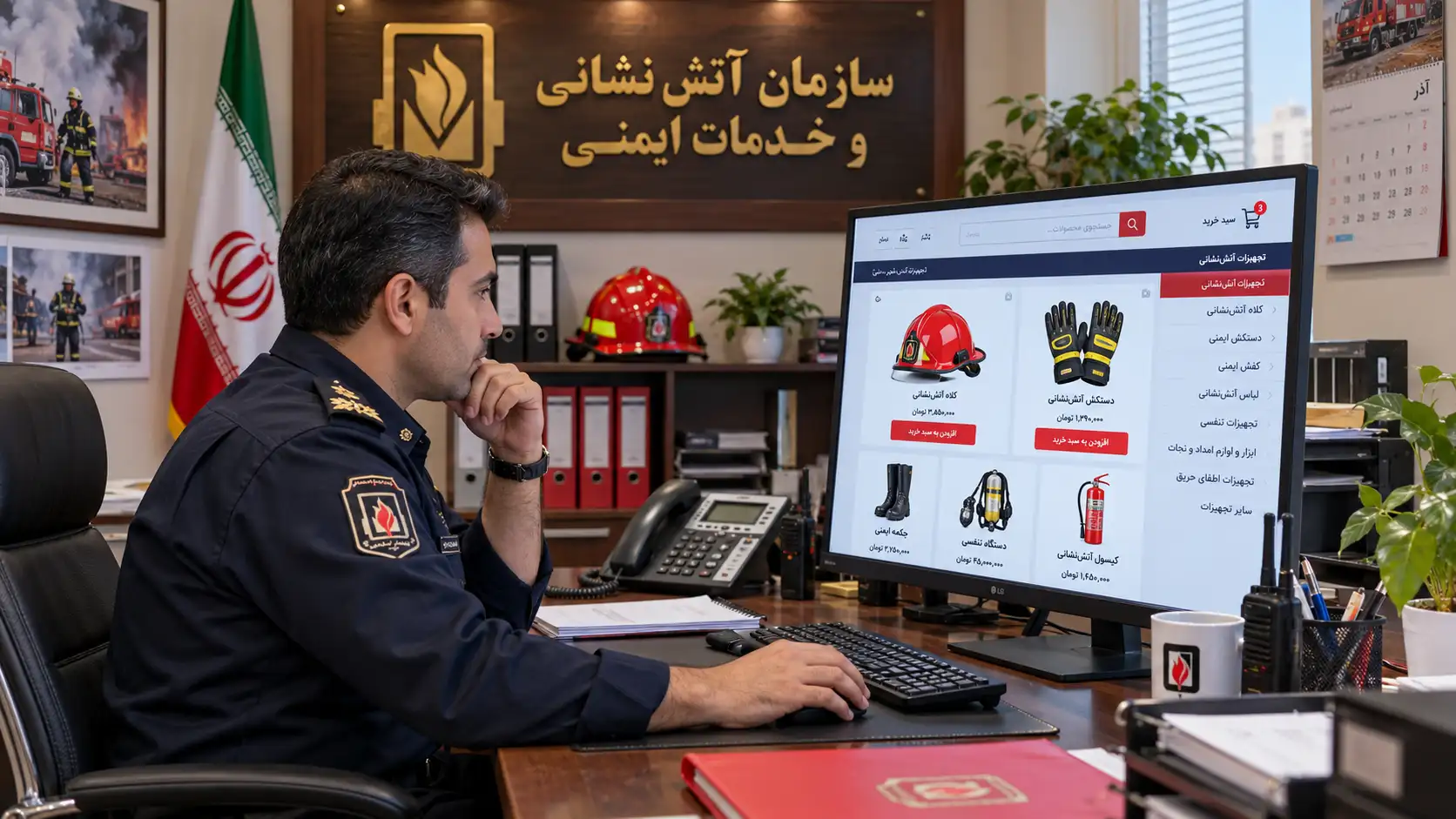 خرید اینترنتی تجهیزات آتش نشانی