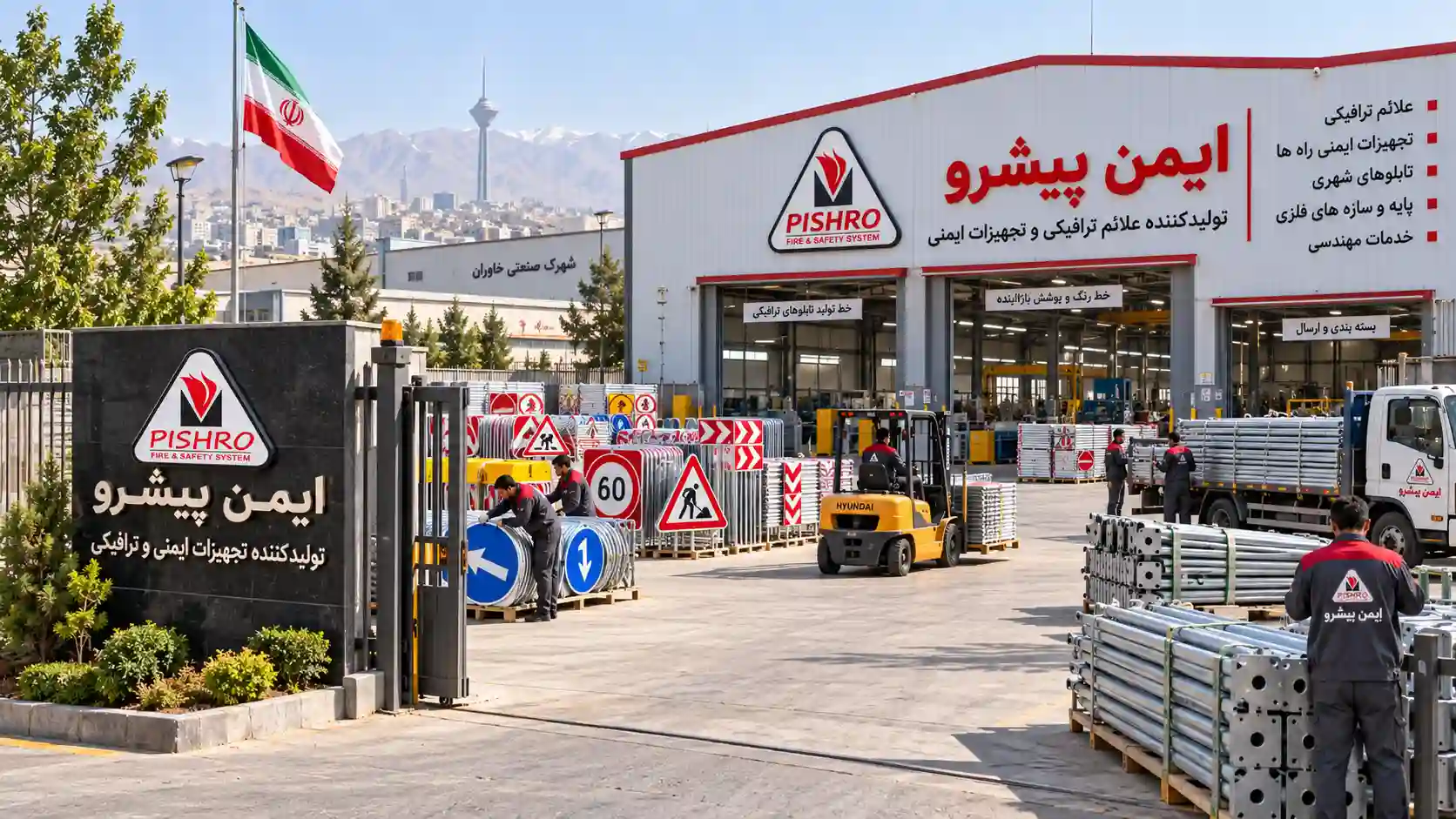 قیمت تابلو ترافیکی بر اساس متریال