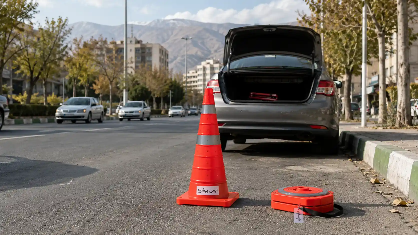 مخروط ترافیکی تاشو